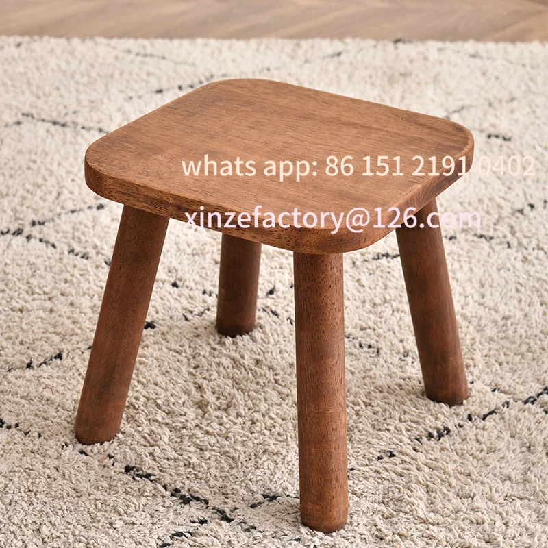 Customizable 1pc All Solid Wood Shoe Changing Stool, Small Walnut Color Stool For Living Room, Entrance, Bathroom, Bedroom, Kitc
Customizable 1pc All Solid Wood Shoe Changing Stool, Small Walnut Color Stool For Living Room, Entrance, Bathroom, Bedroom, Kitc