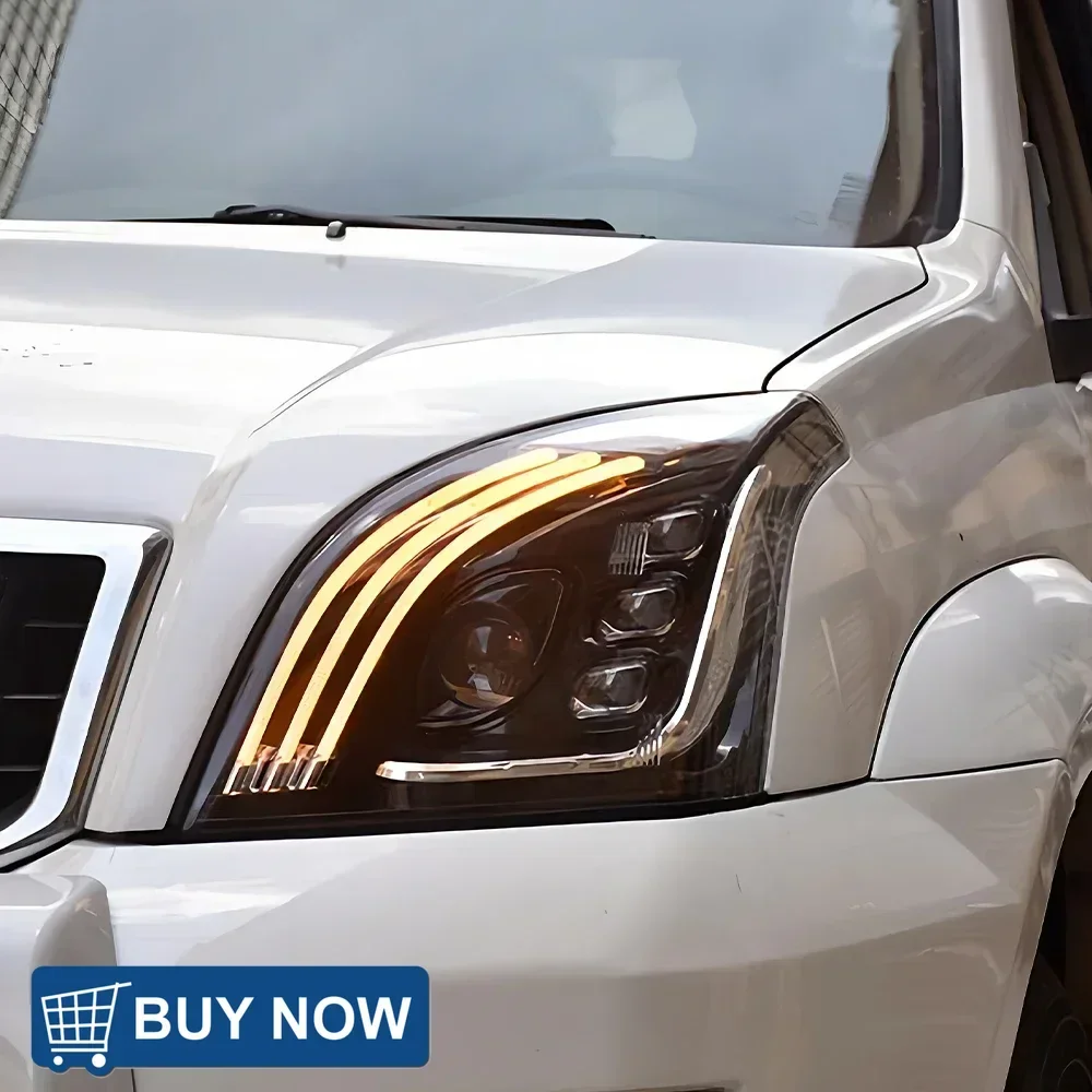 Auto Headlight For Toyota Prado 2004-2009 LED Car Front lamps Upgraded New Maybach Design Dynamic Turn Signal Light Accessories
Auto Headlight For Toyota Prado 2004-2009 LED Car Front lamps Upgraded New Maybach Design Dynamic Turn Signal Light Accessories