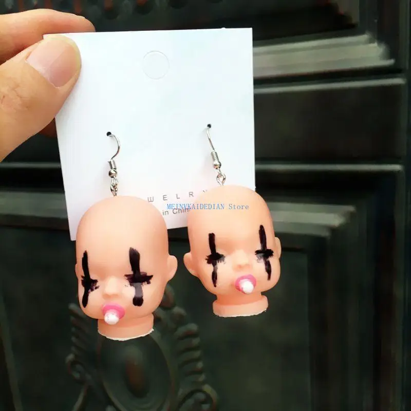 C1FE Exquisite Handmade Funny Broken Evil Sleepy for Doll Pendant Earrings Dangle Earrings Hook Earrings Gift for Women
C1FE Exquisite Handmade Funny Broken Evil Sleepy for Doll Pendant Earrings Dangle Earrings Hook Earrings Gift for Women