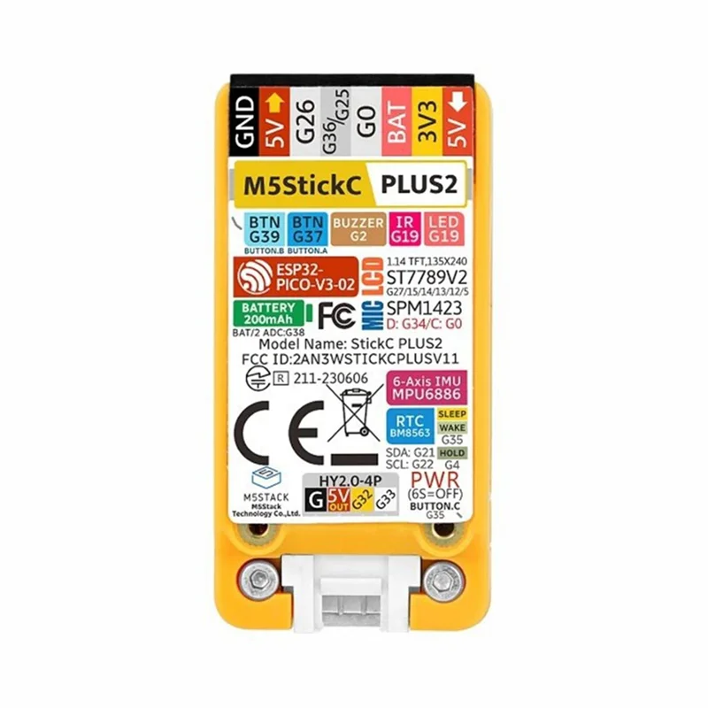 M5stack Stickc PLUS2 Development Board For Iot With ESP32, Graphical Programming, And Rechargeable Battery Base
M5stack Stickc PLUS2 Development Board For Iot With ESP32, Graphical Programming, And Rechargeable Battery Base