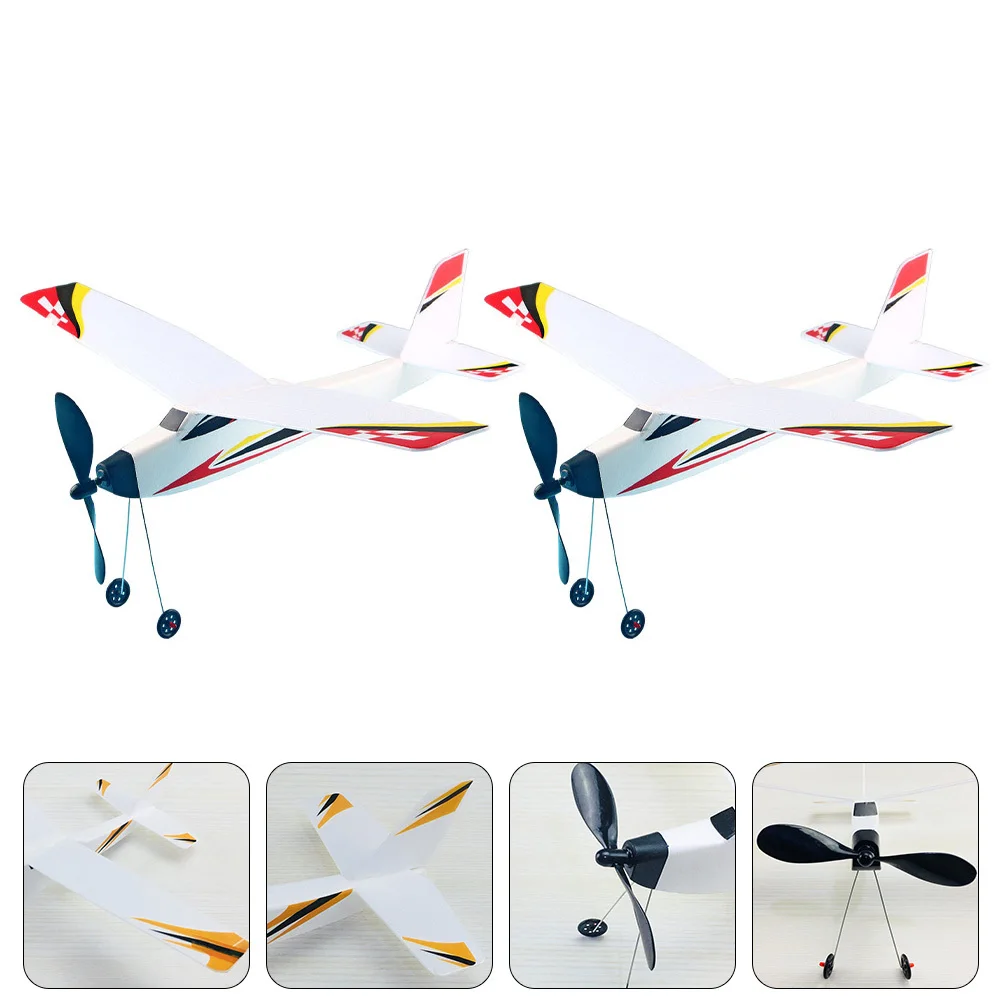 2Pcs Foam Airplane Rubber Band Powered Glider Kids Educational DIY Assembly Flying Fun Airplane Toys Kids DIY Toy
2Pcs Foam Airplane Rubber Band Powered Glider Kids Educational DIY Assembly Flying Fun Airplane Toys Kids DIY Toy