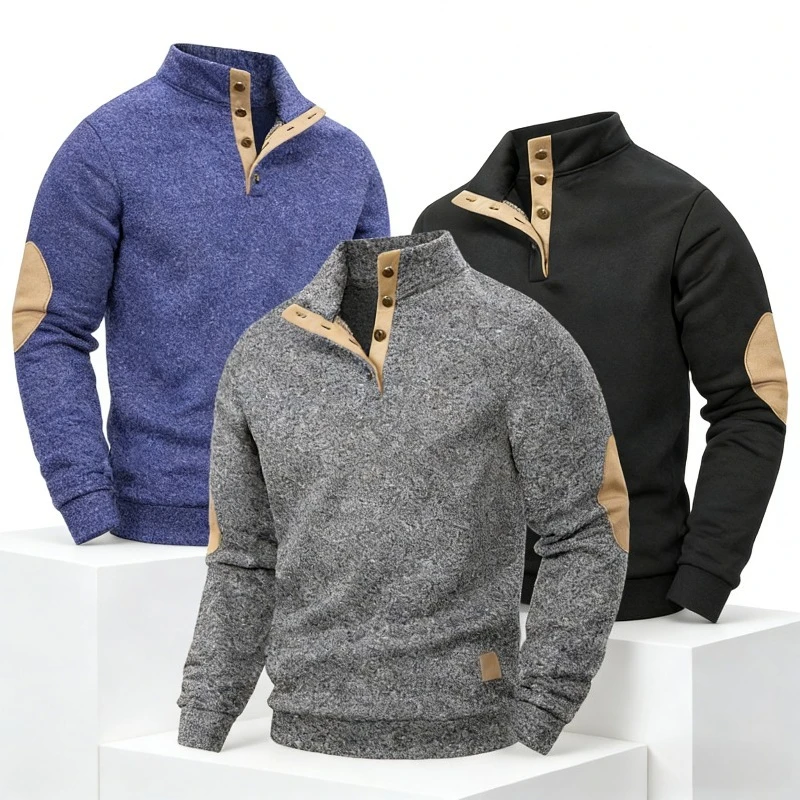 Весенне-осенний мужской повседневный пуловер на пуговицах с воротником-стойкой, пальто-поло Henley, толстовки с воротником-стойкой и длинными рукавами для спорта
Весенне-осенний мужской повседневный пуловер на пуговицах с воротником-стойкой, пальто-поло Henley, толстовки с воротником-стойкой и длинными рукавами для спорта