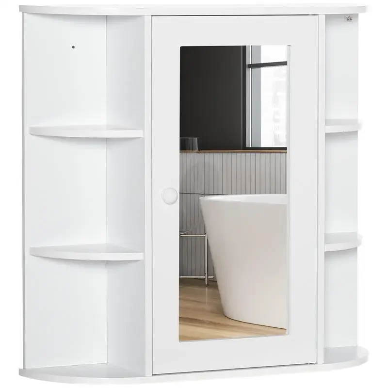 HOMCOM Bathroom Medicine Cabinet with Mirror, Bathroom Mirror Cabinet, Wall Mount Mirror Medicine Cabinet with Multiple Storage Shelves, White
HOMCOM Bathroom Medicine Cabinet with Mirror, Bathroom Mirror Cabinet, Wall Mount Mirror Medicine Cabinet with Multiple Storage Shelves, White