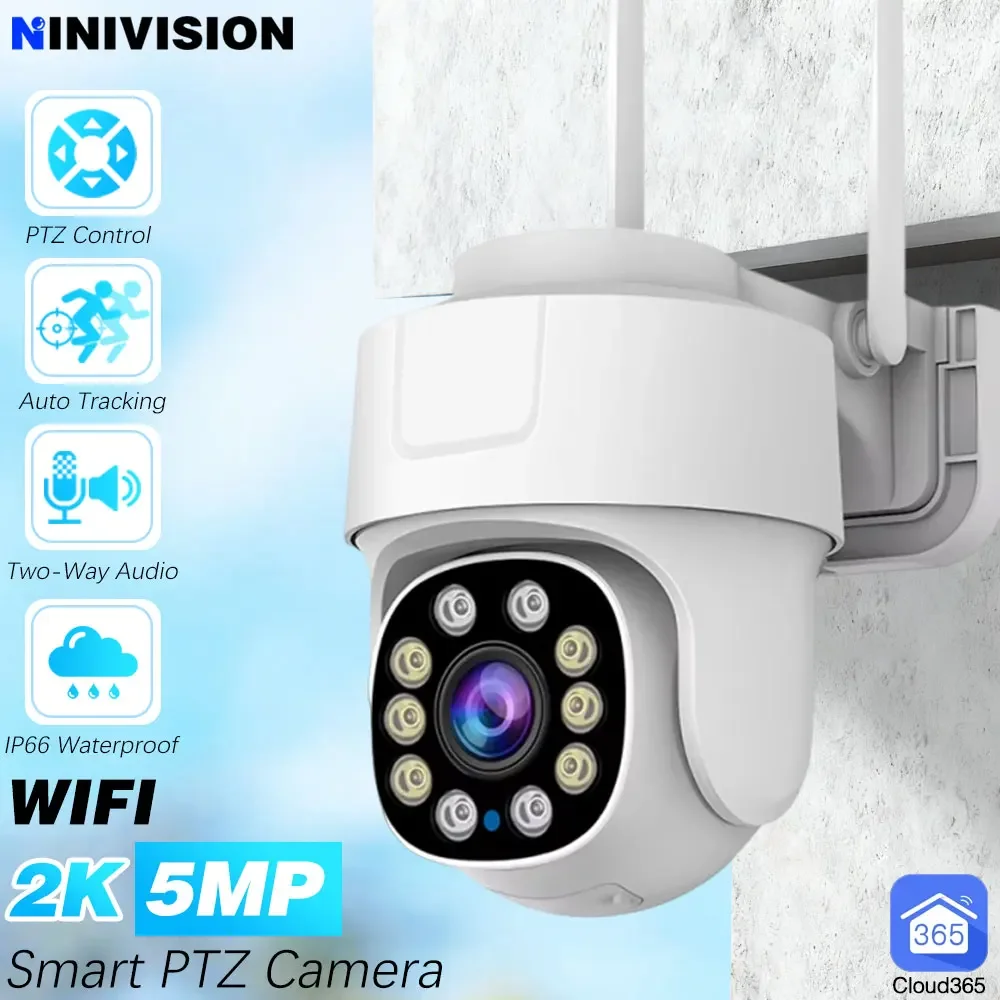Уличная водонепроницаемая Wi-Fi PTZ-камера Cloud365 5 МП с полноцветным ночным видением, аудионаблюдением и автоматическим отслеживанием человека
Уличная водонепроницаемая Wi-Fi PTZ-камера Cloud365 5 МП с полноцветным ночным видением, аудионаблюдением и автоматическим отслеживанием человека