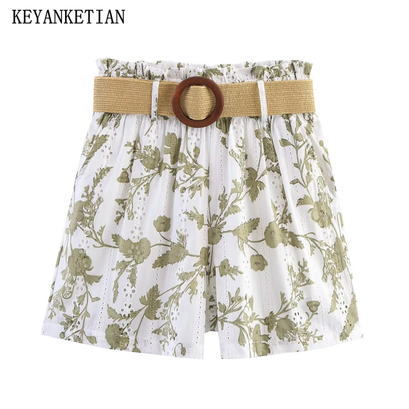 KEYANKETIAN новые летние женские шорты с вышивкой и цветочным принтом, свободные широкие брюки для отдыха с карманами на поясе
KEYANKETIAN новые летние женские шорты с вышивкой и цветочным принтом, свободные широкие брюки для отдыха с карманами на поясе