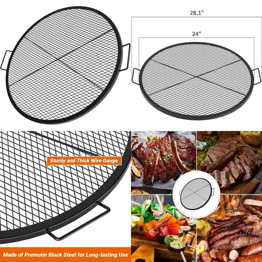 Прочные круглые решетки для гриля с опорной сеткой, 24-дюймовая решетка для приготовления пищи на открытом воздухе, для кемпинга и гриля у костра
Прочные круглые решетки для гриля с опорной сеткой, 24-дюймовая решетка для приготовления пищи на открытом воздухе, для кемпинга и гриля у костра