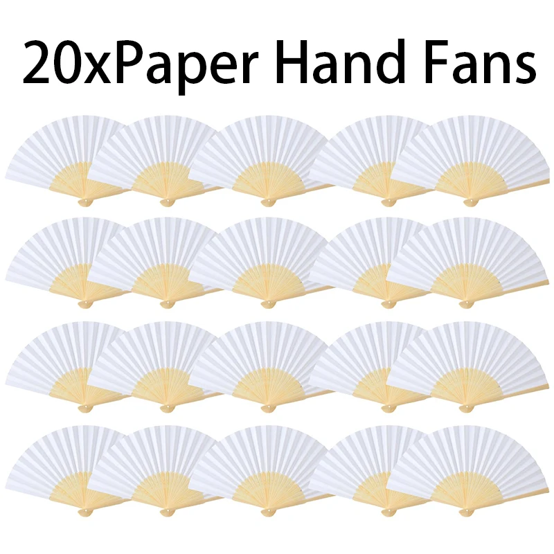 20Pcs Folding Paper Fan Elegant Chinese Style Vintage Folding Bamboo Ribs Fan DIY Blank Paper Fan Wedding Shower Party Decor
20Pcs Folding Paper Fan Elegant Chinese Style Vintage Folding Bamboo Ribs Fan DIY Blank Paper Fan Wedding Shower Party Decor