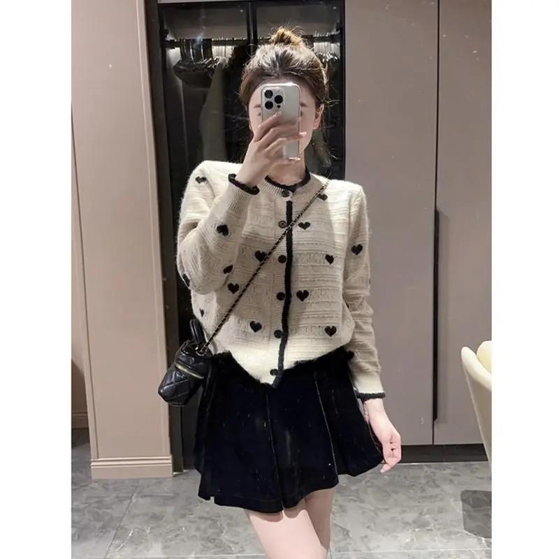 Vintage O-neck Knitting Cardigan Coat Women Autumn Winter Fashion Jacquard Sweater Sweet Office Lady All-match Knitwear Tops
Vintage O-neck Knitting Cardigan Coat Women Autumn Winter Fashion Jacquard Sweater Sweet Office Lady All-match Knitwear Tops