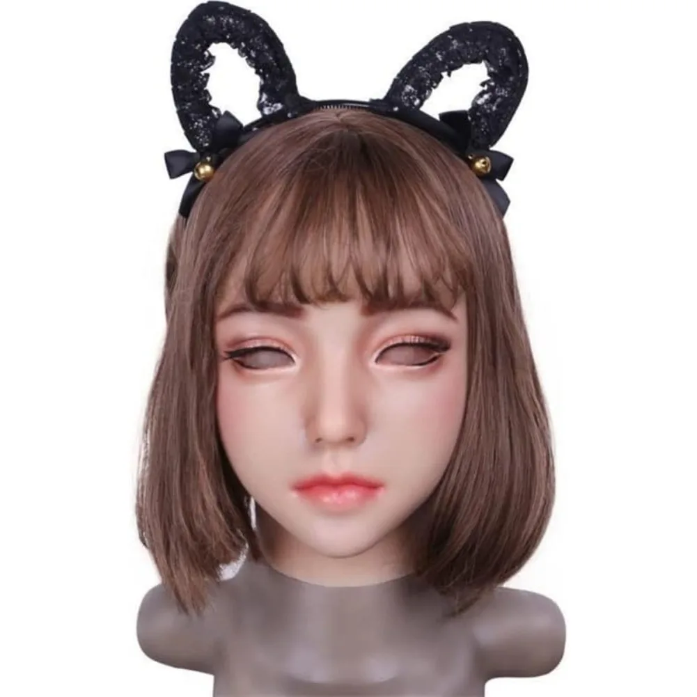 Crossdresser Silicone Mask Female Mask Headgear Cosplay Simulation Men's Beauty Headgear Crossdressing Halloween masquerade
Crossdresser Silicone Mask Female Mask Headgear Cosplay Simulation Men's Beauty Headgear Crossdressing Halloween masquerade
