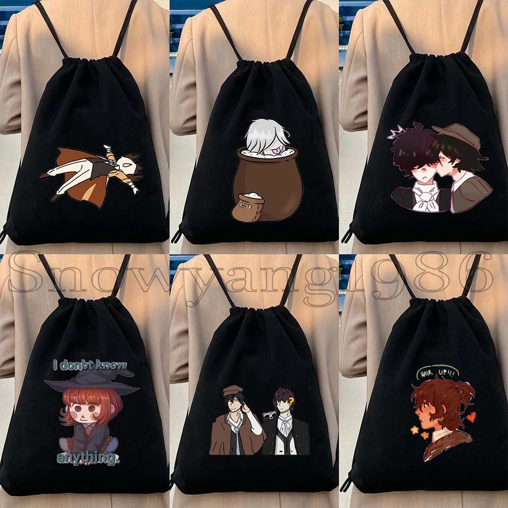 Cute Anime Bungou Stray Dogs Kenji Naomi Ranpo Dazai Chuuya Bunny Himiko Gift Canvas Drawstring Bag Soccer Backpack Gym Sackpack
Cute Anime Bungou Stray Dogs Kenji Naomi Ranpo Dazai Chuuya Bunny Himiko Gift Canvas Drawstring Bag Soccer Backpack Gym Sackpack