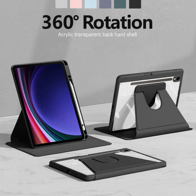 360° Rotating Case For Samsung Galaxy Tab S9 S10 FE Lite 10.9'' 11'' 2025 Swiveling Stand Clear Back Cover With Pencil Holder
360° Rotating Case For Samsung Galaxy Tab S9 S10 FE Lite 10.9'' 11'' 2025 Swiveling Stand Clear Back Cover With Pencil Holder