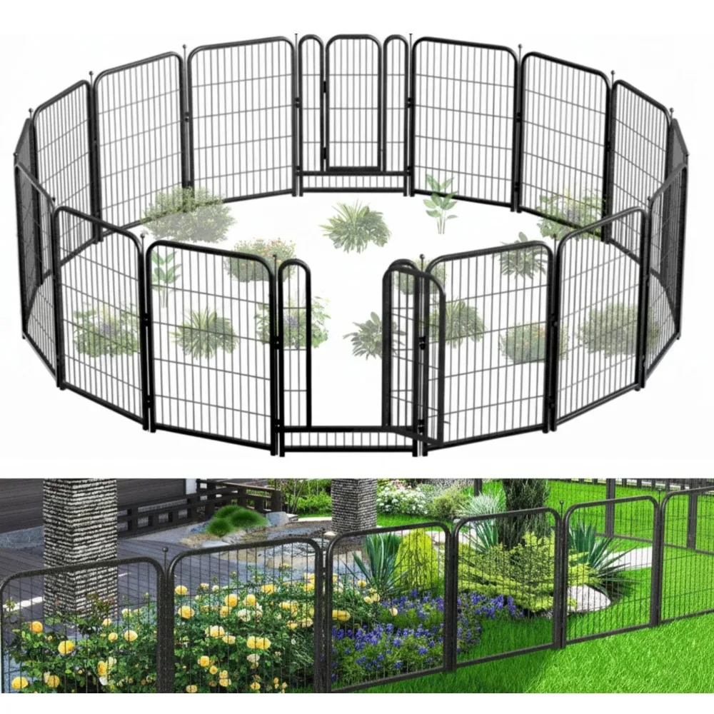 Decorative Garden Metal Fence 36ft (L)×40in (H) with 14 Panels 2 Gate Outdoor, No Dig Rustproof Wire, Animal, Customized
Decorative Garden Metal Fence 36ft (L)×40in (H) with 14 Panels 2 Gate Outdoor, No Dig Rustproof Wire, Animal, Customized
