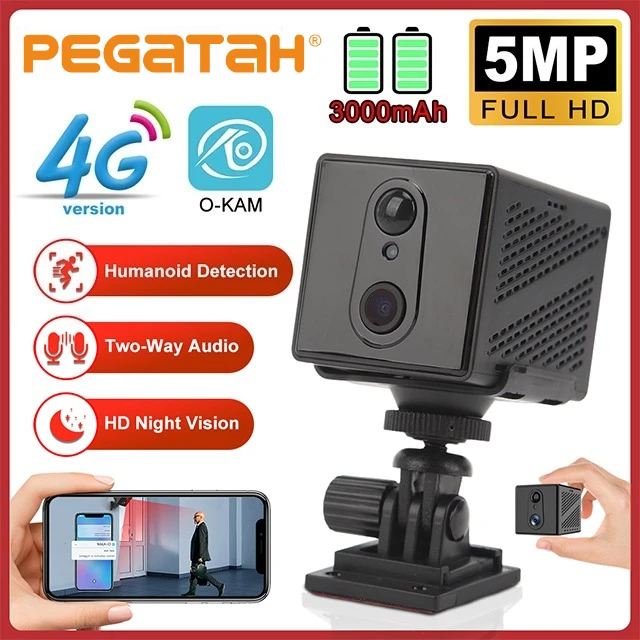 PEGATAH 5MP Mini Camera Indoor Night Vision Surveillance Security Camera Monitoring Rechargeable 3000MAh Battery Home Camera
PEGATAH 5MP Mini Camera Indoor Night Vision Surveillance Security Camera Monitoring Rechargeable 3000MAh Battery Home Camera