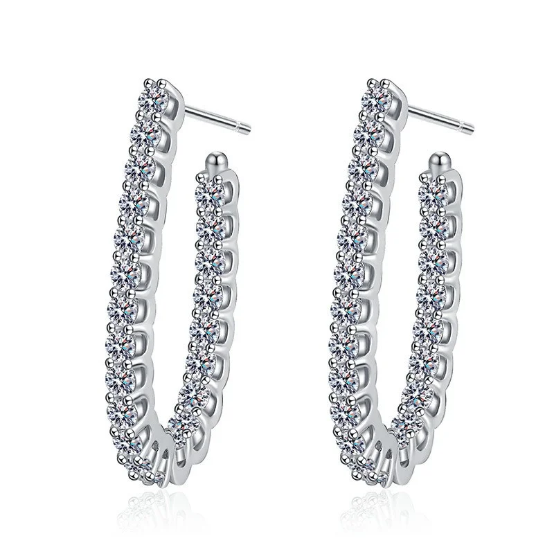 ZFSILVERFashion 925 Silver Moissanite Classic Exquisite Fine Shape U Earring For Charm Women Accessories Party Jewelry Gift E085
ZFSILVERFashion 925 Silver Moissanite Classic Exquisite Fine Shape U Earring For Charm Women Accessories Party Jewelry Gift E085