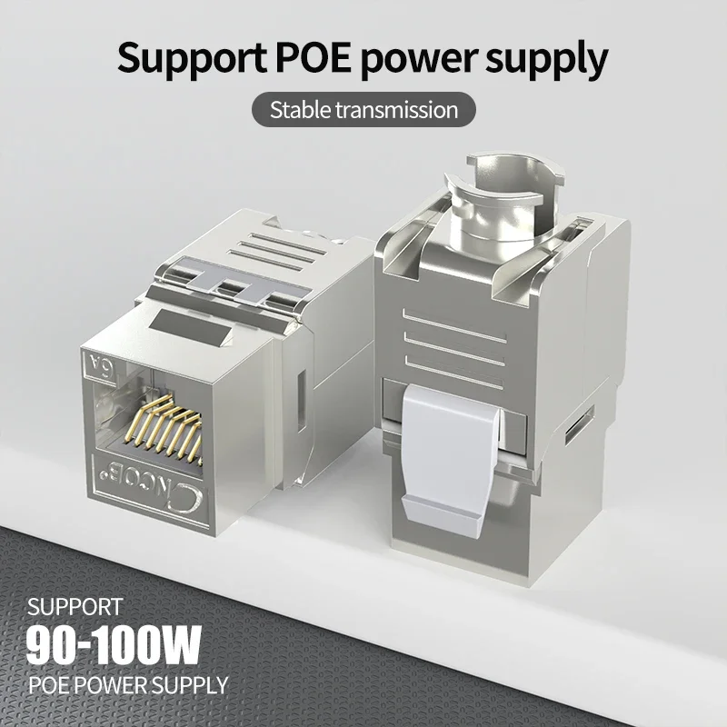 CNCOB Network Cat6 Cat6A Toolless Keystone Jack Full Shielded RJ45 10GB Shielded FTP Zinc Alloy Module Toolfree Termination 2pcs
CNCOB Network Cat6 Cat6A Toolless Keystone Jack Full Shielded RJ45 10GB Shielded FTP Zinc Alloy Module Toolfree Termination 2pcs