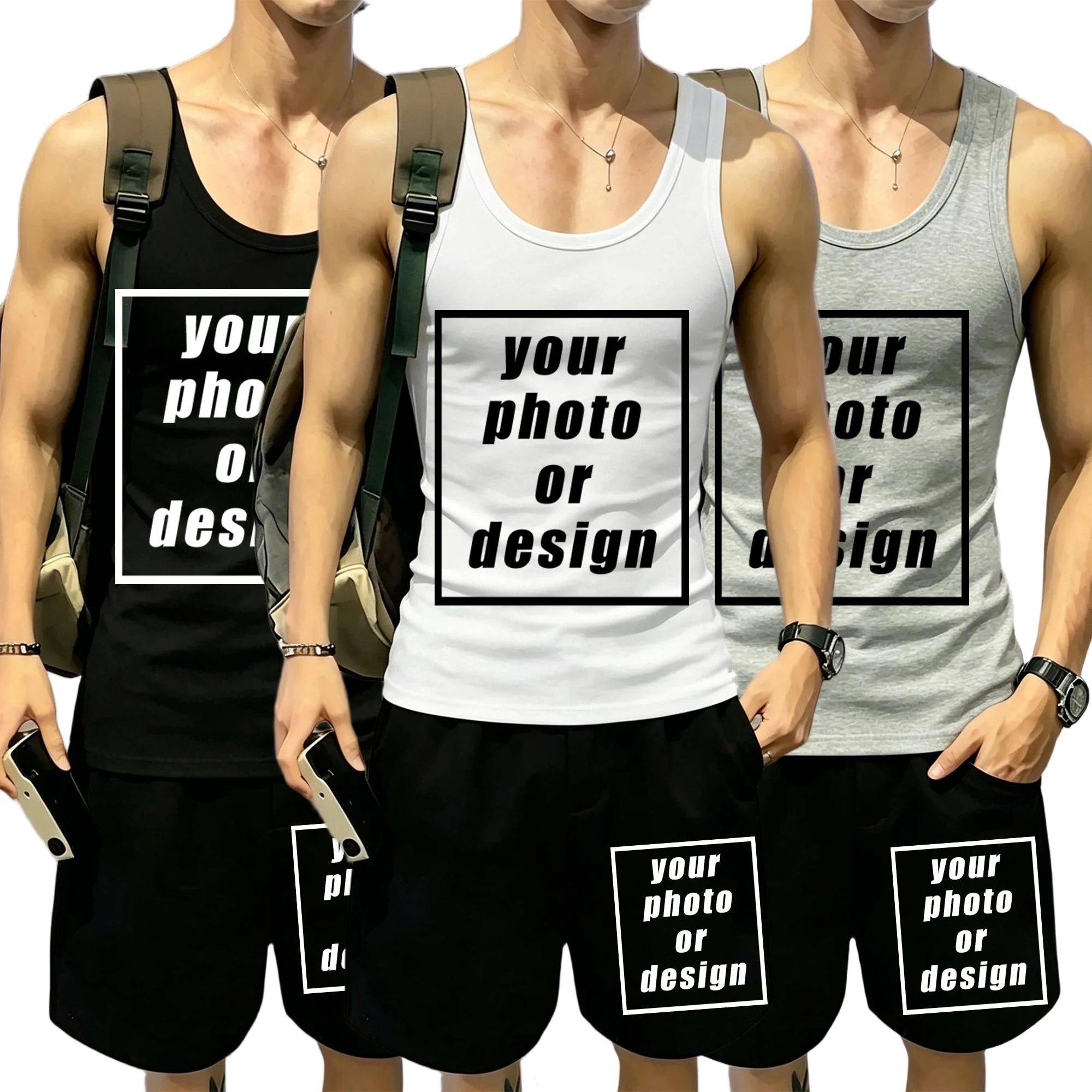 Personalized Custom Men's Summer Street Tank Top Set Breathable Sports Vest Versatile Vacation Shorts Loose Fashion Clothing
Personalized Custom Men's Summer Street Tank Top Set Breathable Sports Vest Versatile Vacation Shorts Loose Fashion Clothing