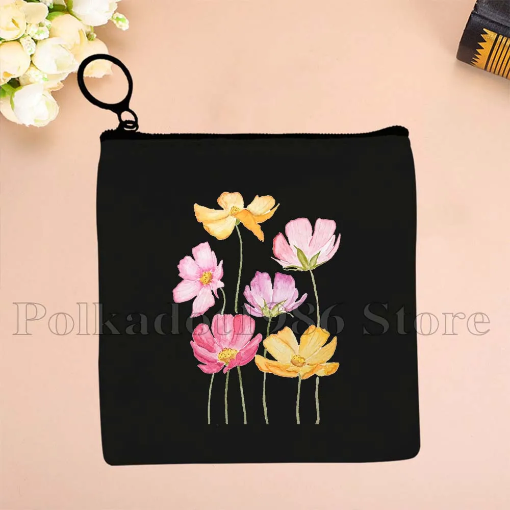 Floral Hand Painted Colorful Cosmos Flowers Poppy Hydrangea Hyacinth Cherry Blossom Cute Canvas Coin Purse Key Bag Wallet Pouch
Floral Hand Painted Colorful Cosmos Flowers Poppy Hydrangea Hyacinth Cherry Blossom Cute Canvas Coin Purse Key Bag Wallet Pouch