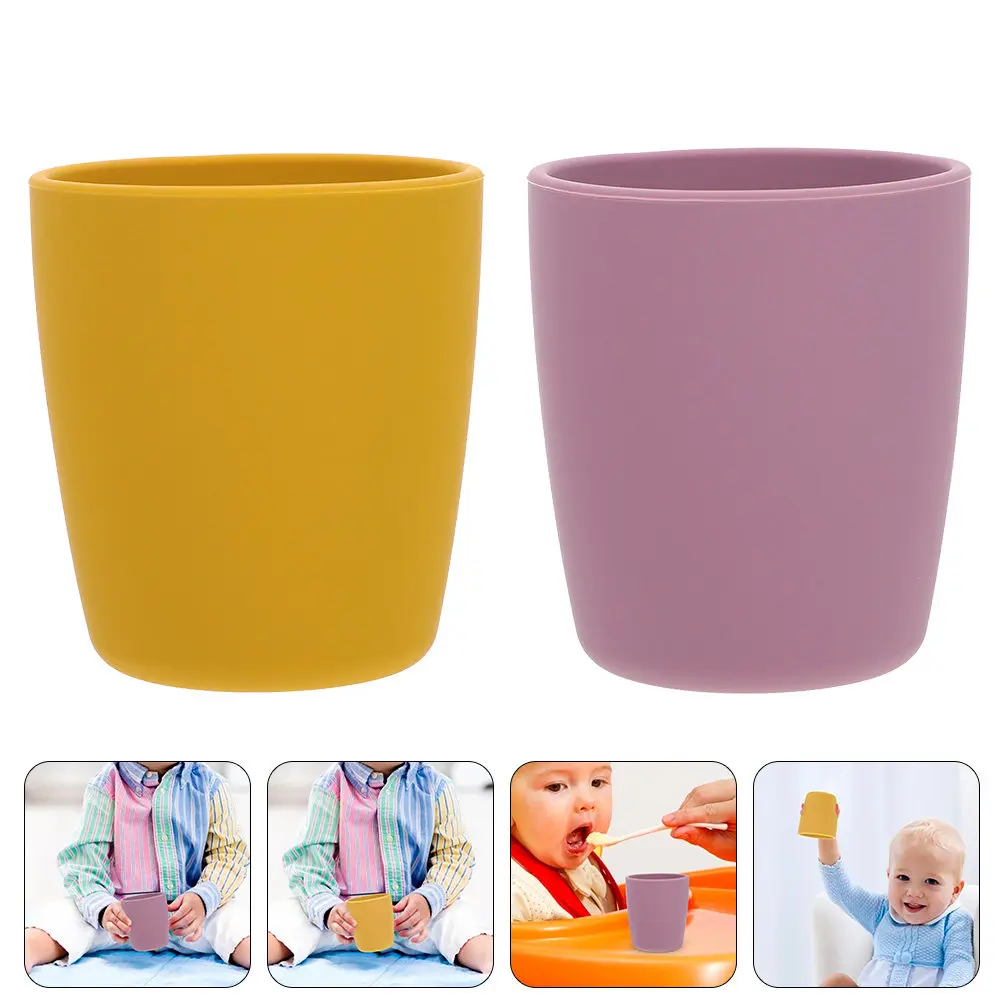 2Pcs Baby Silicone Training Cups High-Tension Heat-Resistant Non-Deforming Waterproof Drinking Cups for Infants Toddlers
2Pcs Baby Silicone Training Cups High-Tension Heat-Resistant Non-Deforming Waterproof Drinking Cups for Infants Toddlers