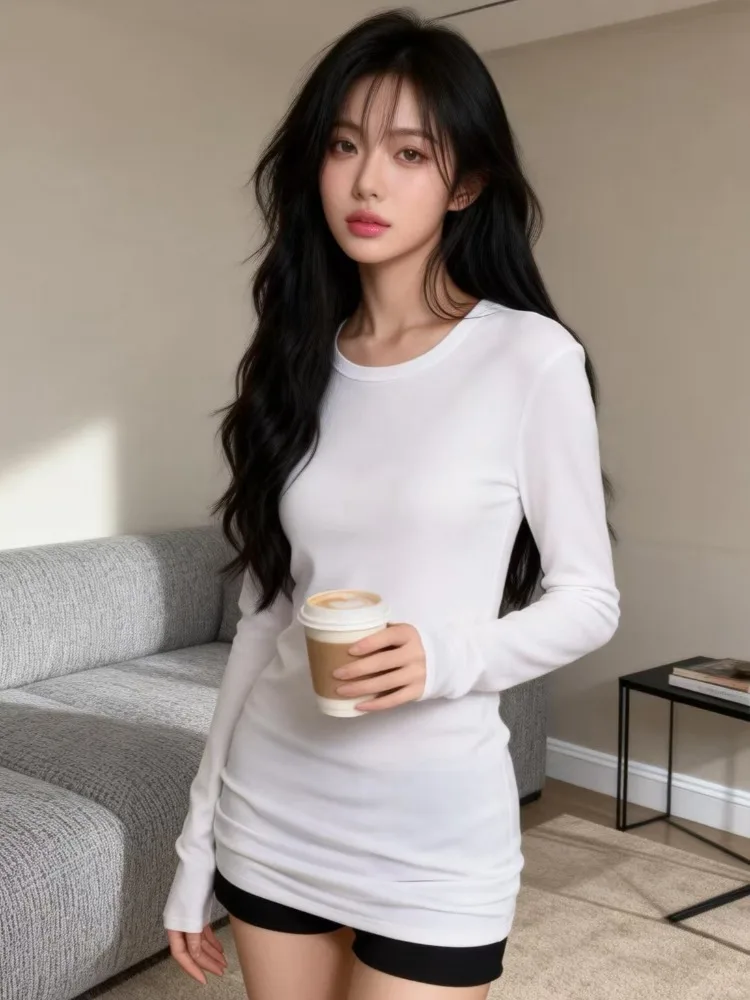Loose Style Women's Long Sleeve round Neck Base Shirt Slim Fit Casual Top New Spring Autumn plus Size Inner Wear T-Shirt
Loose Style Women's Long Sleeve round Neck Base Shirt Slim Fit Casual Top New Spring Autumn plus Size Inner Wear T-Shirt