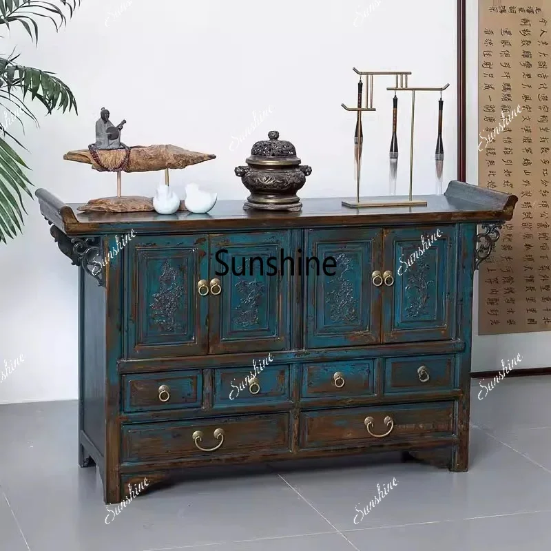Chinese-style entrance retro warped head cabinet makes old dining side cabinet
Chinese-style entrance retro warped head cabinet makes old dining side cabinet