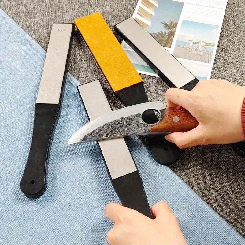 150-2000 Grit Double Sided Diamond Whetstone Sharpening Stone with Handle Professional Grinding Tools Knife Sharpening System
150-2000 Grit Double Sided Diamond Whetstone Sharpening Stone with Handle Professional Grinding Tools Knife Sharpening System