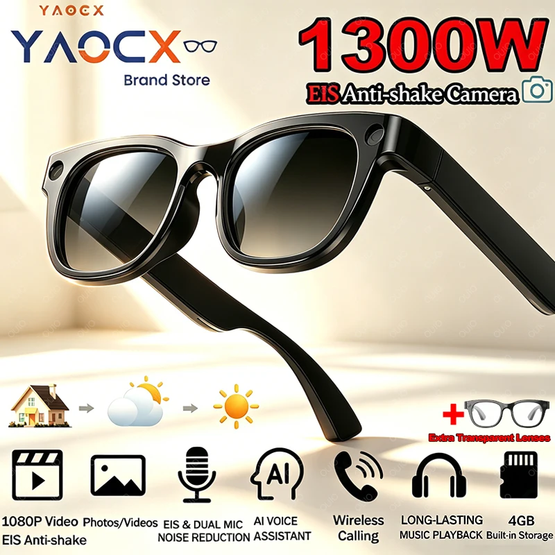 2026 New Built-in 1300W HD Pixel Smart AI Glasses Al Recognition AI Smart Translation 320mAh Battery Wireless Call Smart Glasses
2026 New Built-in 1300W HD Pixel Smart AI Glasses Al Recognition AI Smart Translation 320mAh Battery Wireless Call Smart Glasses