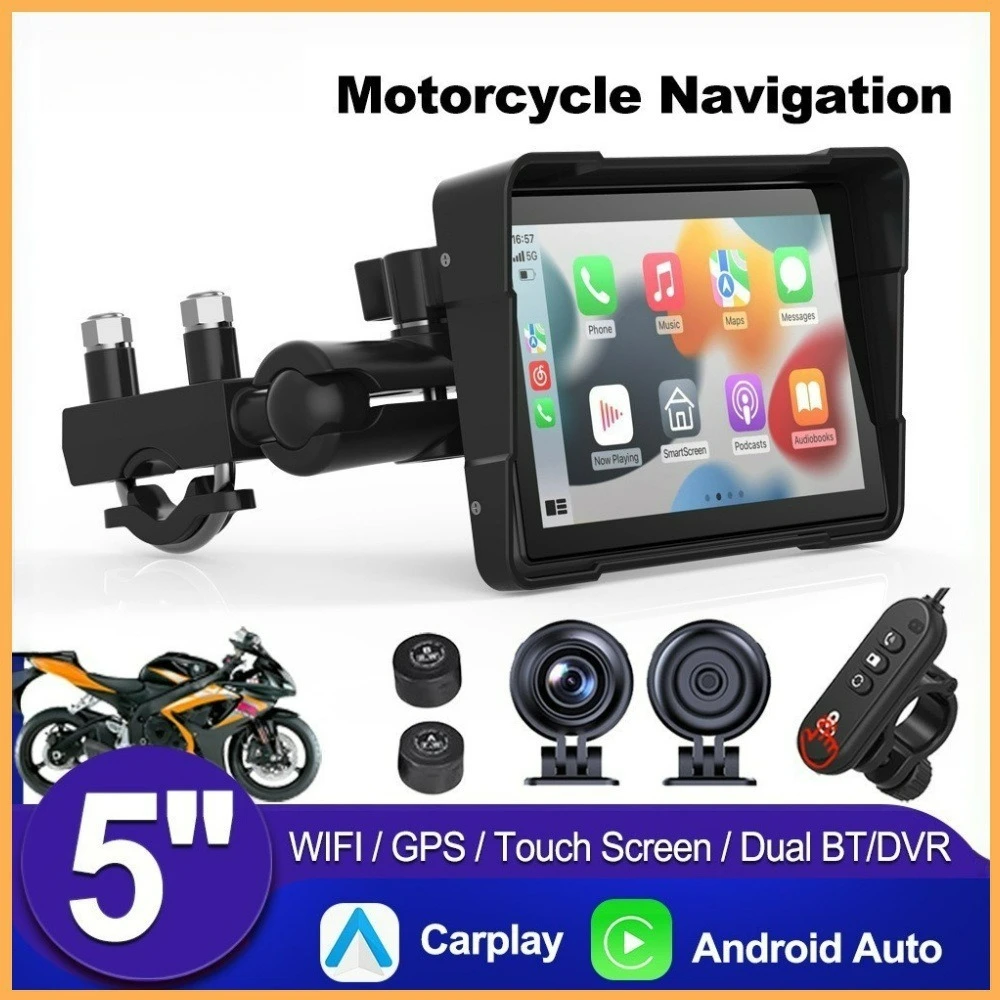 5'' Portable Motorcycle GPS Navigation Wireless CarPlay Android Auto Airplay IPX7 Waterproof Moto Monitor Touch Screen with WiFi
5'' Portable Motorcycle GPS Navigation Wireless CarPlay Android Auto Airplay IPX7 Waterproof Moto Monitor Touch Screen with WiFi