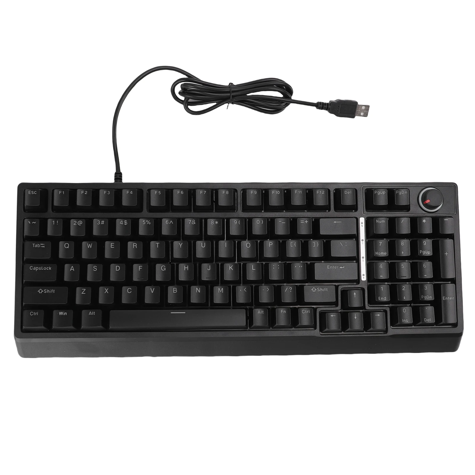 Protable Gaming RGB Keyboard Wired Small Keyboard 98 Keys RGB Mechanical Feel Portable with Knob for Gaming Business Work PC
Protable Gaming RGB Keyboard Wired Small Keyboard 98 Keys RGB Mechanical Feel Portable with Knob for Gaming Business Work PC