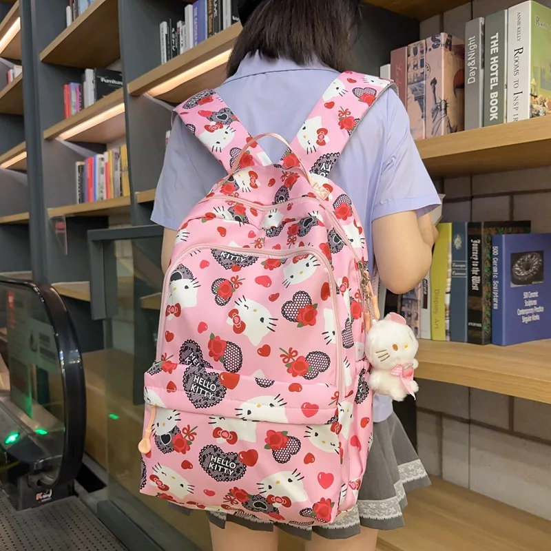 Girl Heart Hello Kitty Kawaii Sanrio Anime Storage School Bag Ins Cute Print Kt Cat Fashion Backpack Lovely Gifts for Girls
Girl Heart Hello Kitty Kawaii Sanrio Anime Storage School Bag Ins Cute Print Kt Cat Fashion Backpack Lovely Gifts for Girls