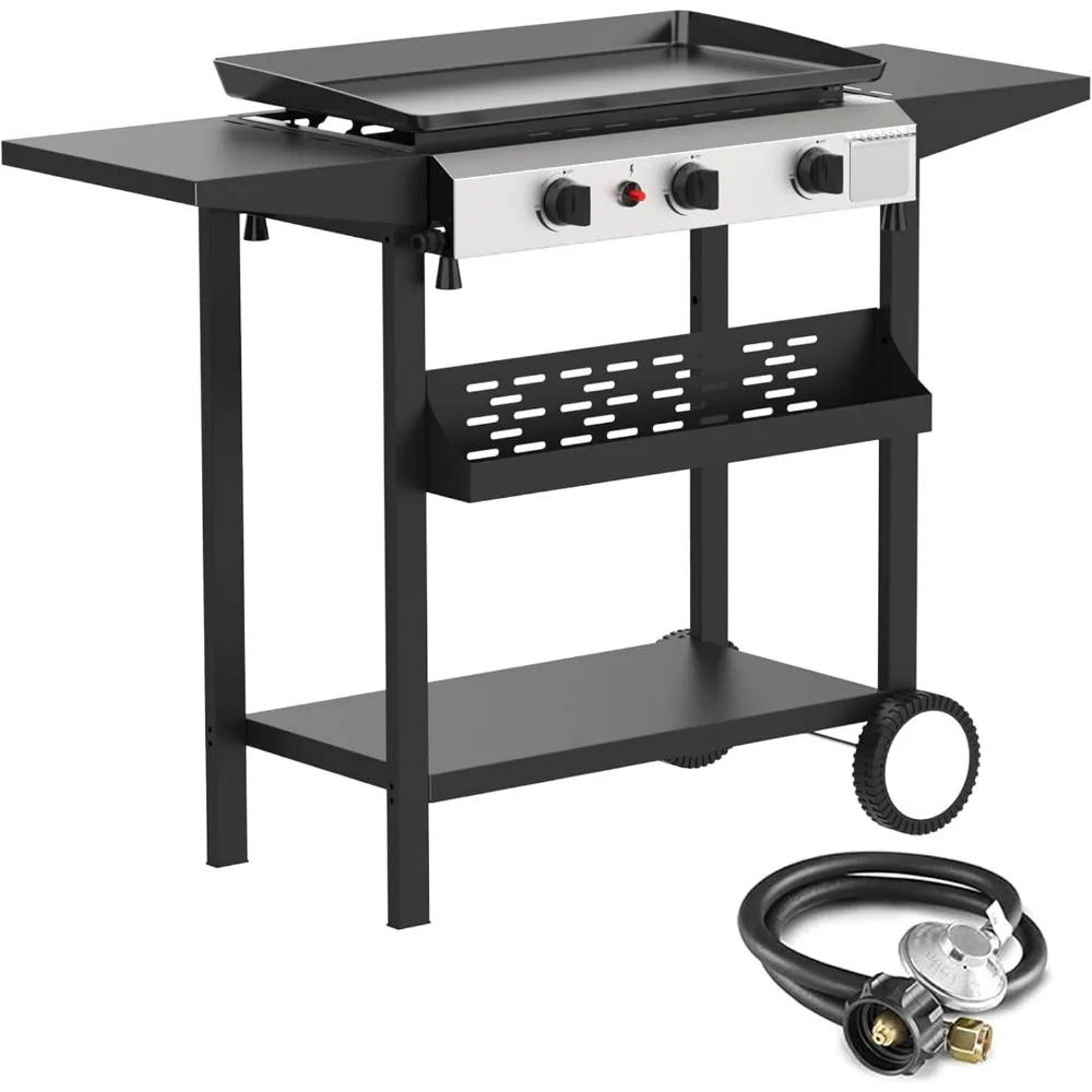 3 Burner BBQ Gas Griddle, 25.6 Inch Stainless Steel Portable Detachable Propane Griddle, 30,000 BTU Flat Top Barbecue Grill with
3 Burner BBQ Gas Griddle, 25.6 Inch Stainless Steel Portable Detachable Propane Griddle, 30,000 BTU Flat Top Barbecue Grill with