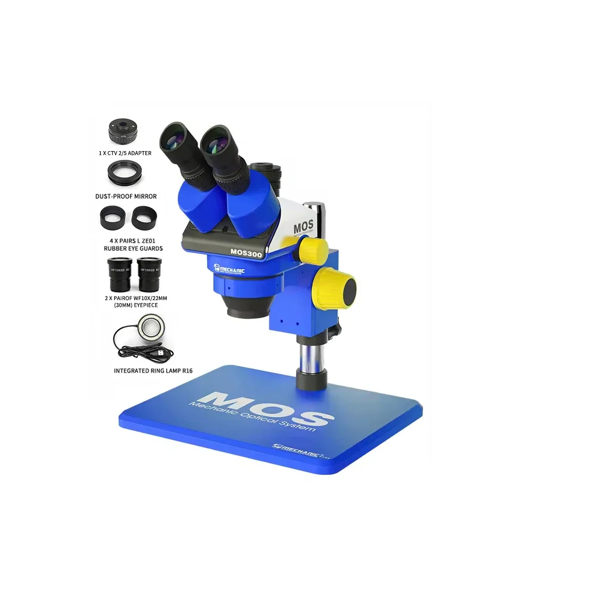 MCN Digital Microscope MOS300 Mechanic Trinocular Stereo Electron Microscope Camera USB TYPE-C Port 1:7.5 Magnification 6X-45X
MCN Digital Microscope MOS300 Mechanic Trinocular Stereo Electron Microscope Camera USB TYPE-C Port 1:7.5 Magnification 6X-45X