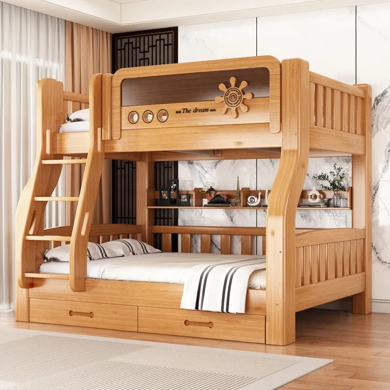 Family solid wood national standard bold upper and lower beds Mother and child beds Adult heightened dormitory
Family solid wood national standard bold upper and lower beds Mother and child beds Adult heightened dormitory