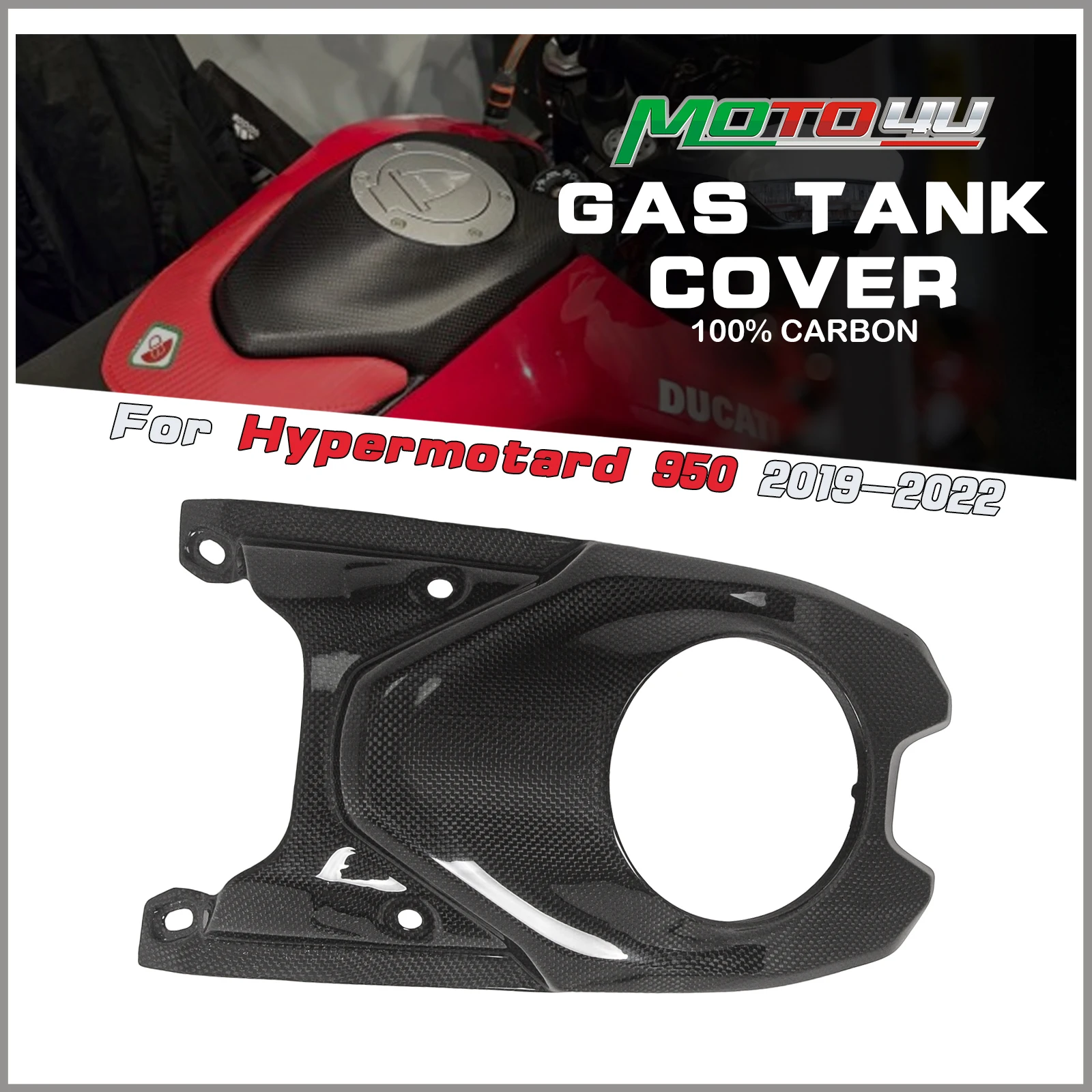 MOTO4U For Ducati Hypermotard 950 2019 2020 2021 2022 Real Carbon Fiber Gas Tank Cover Fuel Protection Cap Fairing Guard Panel 
MOTO4U For Ducati Hypermotard 950 2019 2020 2021 2022 Real Carbon Fiber Gas Tank Cover Fuel Protection Cap Fairing Guard Panel