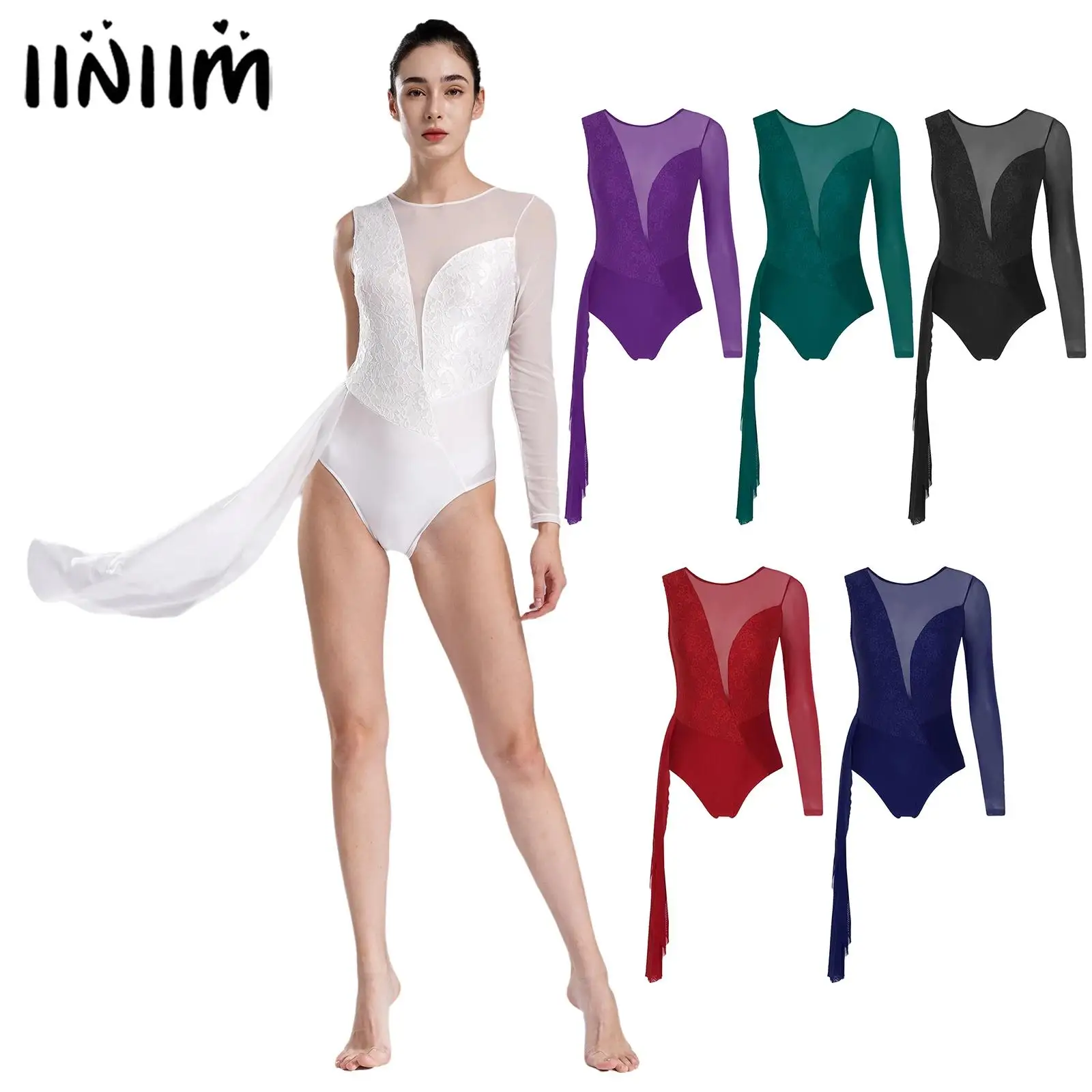 Women Floral Lace Spliced Unitard Adult Elegant Lace Practice Team Gymnastics Yoga Bodysuit Ballet Gymnastics Skating Dancewear
Women Floral Lace Spliced Unitard Adult Elegant Lace Practice Team Gymnastics Yoga Bodysuit Ballet Gymnastics Skating Dancewear