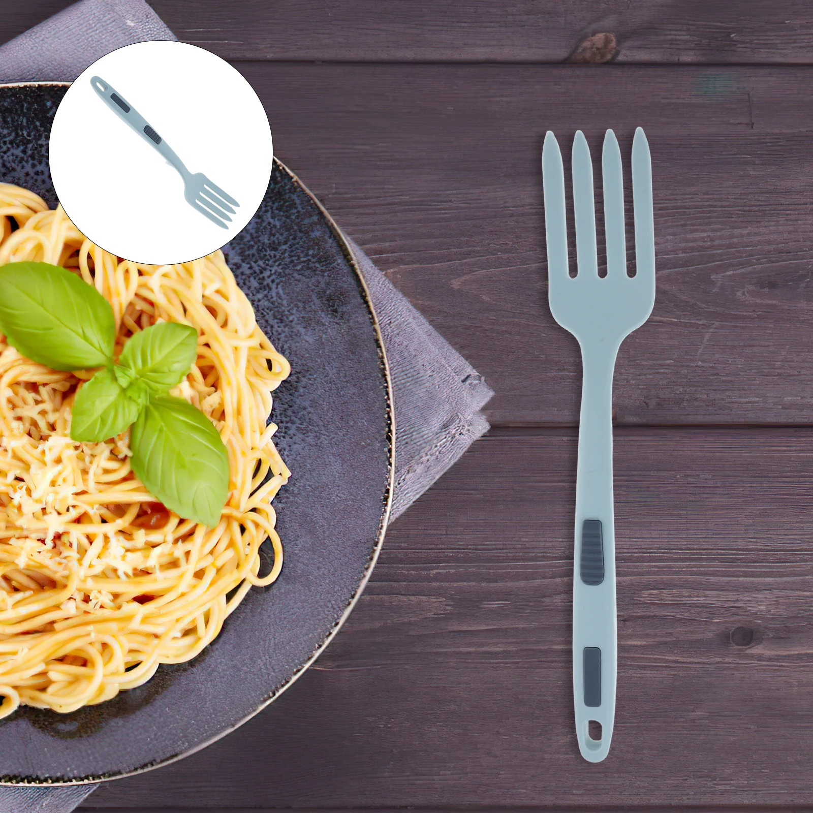Food Silicone Heat Resistant Noodle Pasta Practical Cooking Fork Fork Large Reusable Kitchen Gadget Tool Accessories
Food Silicone Heat Resistant Noodle Pasta Practical Cooking Fork Fork Large Reusable Kitchen Gadget Tool Accessories