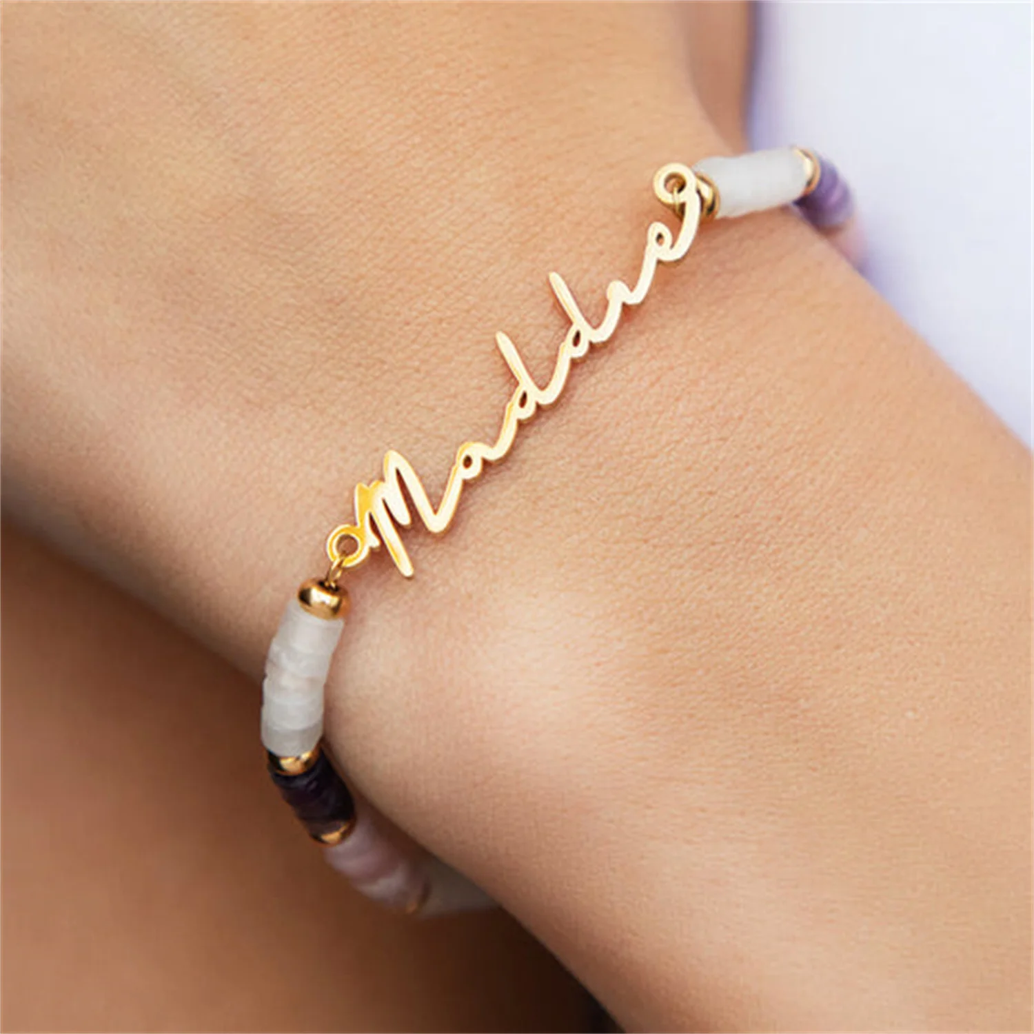 Custom Pastel Quartz Beaded Name Bracelet Personalized Colorful Handmade Bangle Bohemia Collier Jewelry Gift For Femme
Custom Pastel Quartz Beaded Name Bracelet Personalized Colorful Handmade Bangle Bohemia Collier Jewelry Gift For Femme
