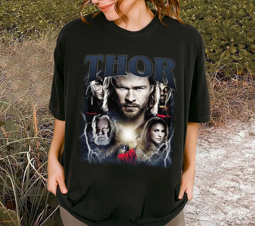 Классическая футболка с фильмом Тора в стиле ретро, повседневная модная всесезонная рубашка унисекс из чистого хлопка для пар, базовый слой
Классическая футболка с фильмом Тора в стиле ретро, повседневная модная всесезонная рубашка унисекс из чистого хлопка для пар, базовый слой