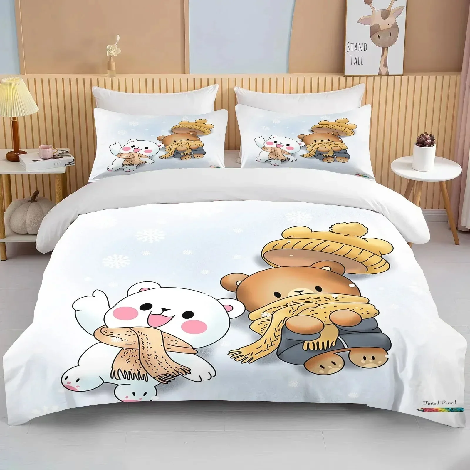 3D Bubu Dudu Cartoon Cute Bear Kawaii Christmas Gift Microfiber or Polyester Printed Bed Set Duvet Cover Bedding Set Queen Size
3D Bubu Dudu Cartoon Cute Bear Kawaii Christmas Gift Microfiber or Polyester Printed Bed Set Duvet Cover Bedding Set Queen Size