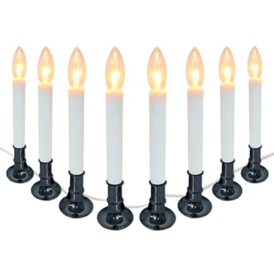 Electric Window Candle Lamp with Pewter Plated Base, Dusk to Dawn Sensor Turns Candle on in Dark and Off in Light, Ready to Use
Electric Window Candle Lamp with Pewter Plated Base, Dusk to Dawn Sensor Turns Candle on in Dark and Off in Light, Ready to Use