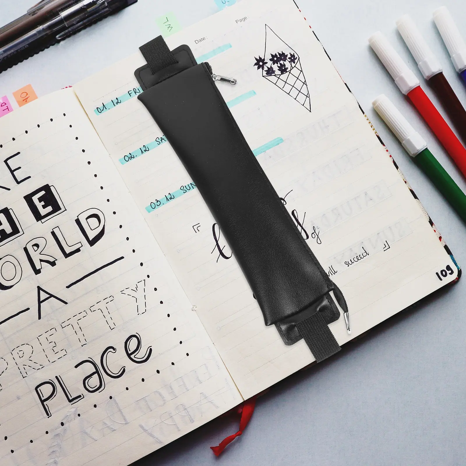 Elastic Band Pen Holder Notebook PU Sleeve Pen Pouch Protective Case Pencil Storage Bag Pencil Holder for Notebook
Elastic Band Pen Holder Notebook PU Sleeve Pen Pouch Protective Case Pencil Storage Bag Pencil Holder for Notebook