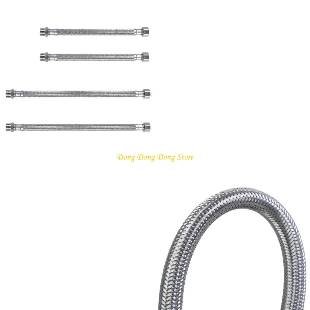 Pack Of 2 304 Stainless Steel Flexible Hoses 3/8 Inch for Kitchen & Bathroom Use
Pack Of 2 304 Stainless Steel Flexible Hoses 3/8 Inch for Kitchen & Bathroom Use