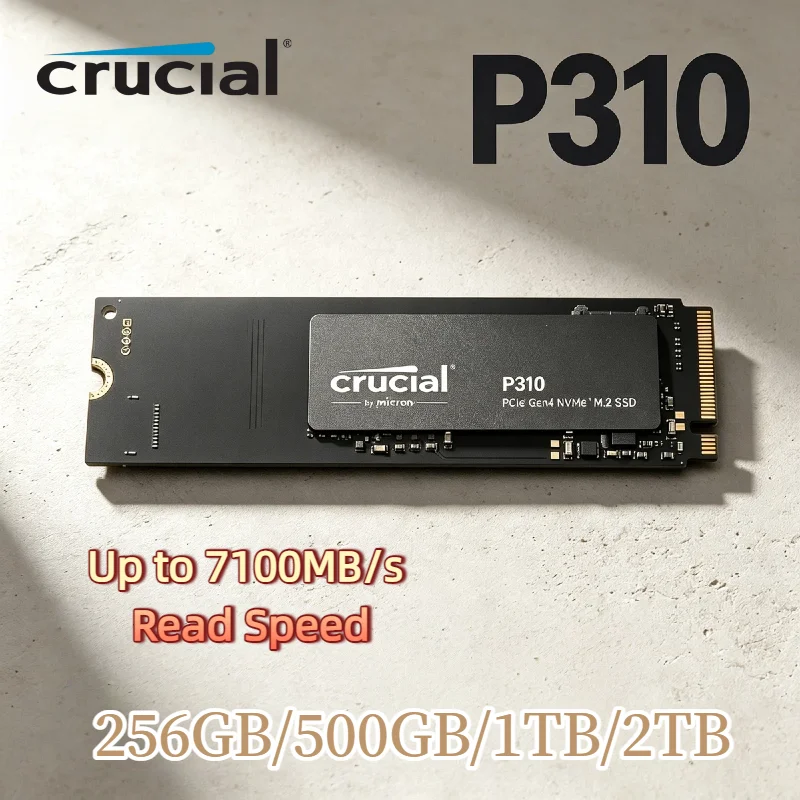 Crucial P310 1TB 2TB PCIe Gen4 NVMe M.2 SSD 7100MB s Read Internal Solid State Drive for PC OEM Package Ultra Fast Pro
Crucial P310 1TB 2TB PCIe Gen4 NVMe M.2 SSD 7100MB s Read Internal Solid State Drive for PC OEM Package Ultra Fast Pro