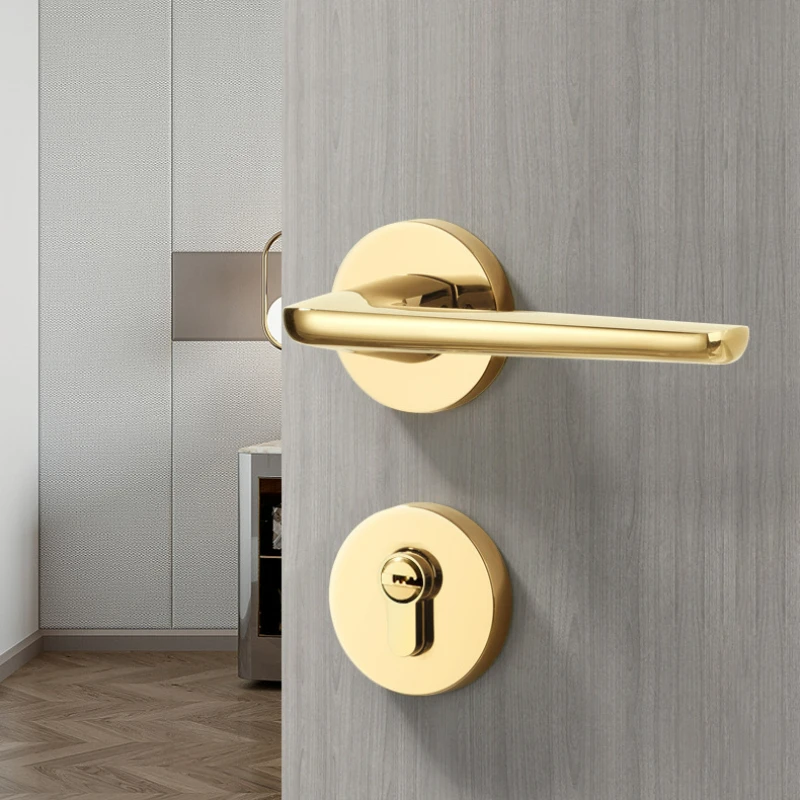 Modern Gold Handle Lock, Silent Magnetic Suction Lock, Indoor Bedroom Wooden Door Lock, Household Zinc Alloy Split Lock Set
Modern Gold Handle Lock, Silent Magnetic Suction Lock, Indoor Bedroom Wooden Door Lock, Household Zinc Alloy Split Lock Set