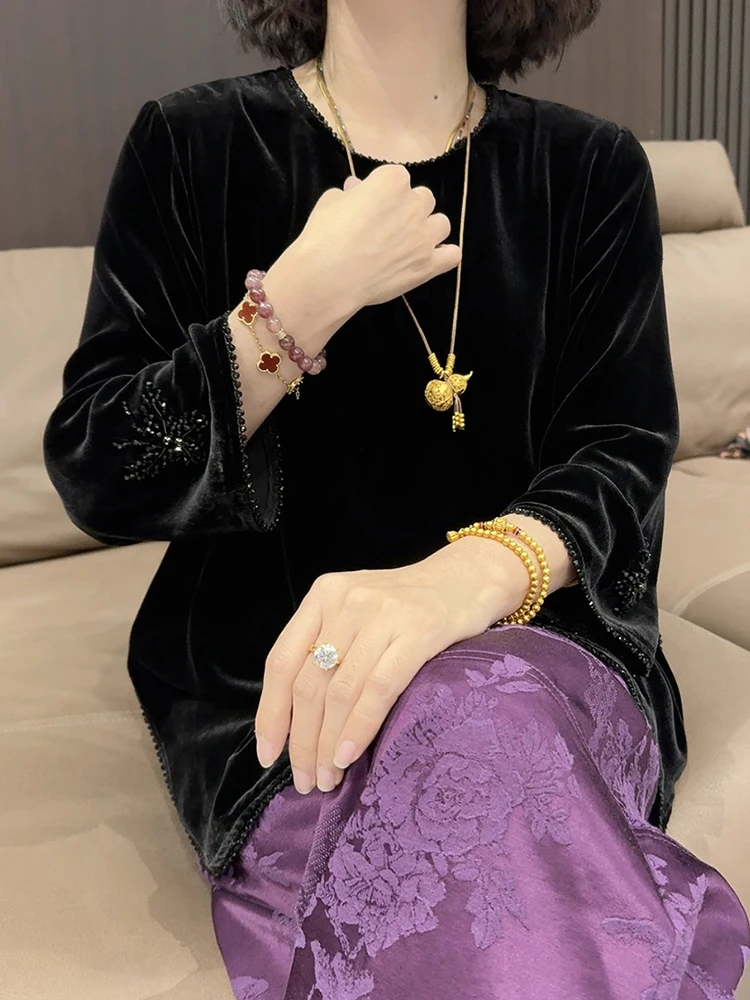 New 2026 Stylish Two-Piece Set Chinese National Style Wide Lady Fashionable Casual Long Sleeve round Neck Shirt High Waist Pants
New 2026 Stylish Two-Piece Set Chinese National Style Wide Lady Fashionable Casual Long Sleeve round Neck Shirt High Waist Pants
