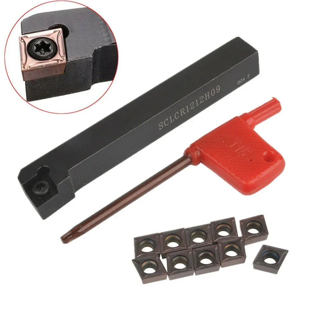 SCLCR1212H09 Holder Bracket Lathe Tool Cutter With 10pcs CCMT09T304-PM Insert 100mm Length 12mm Width Turning Tool Holder
SCLCR1212H09 Holder Bracket Lathe Tool Cutter With 10pcs CCMT09T304-PM Insert 100mm Length 12mm Width Turning Tool Holder