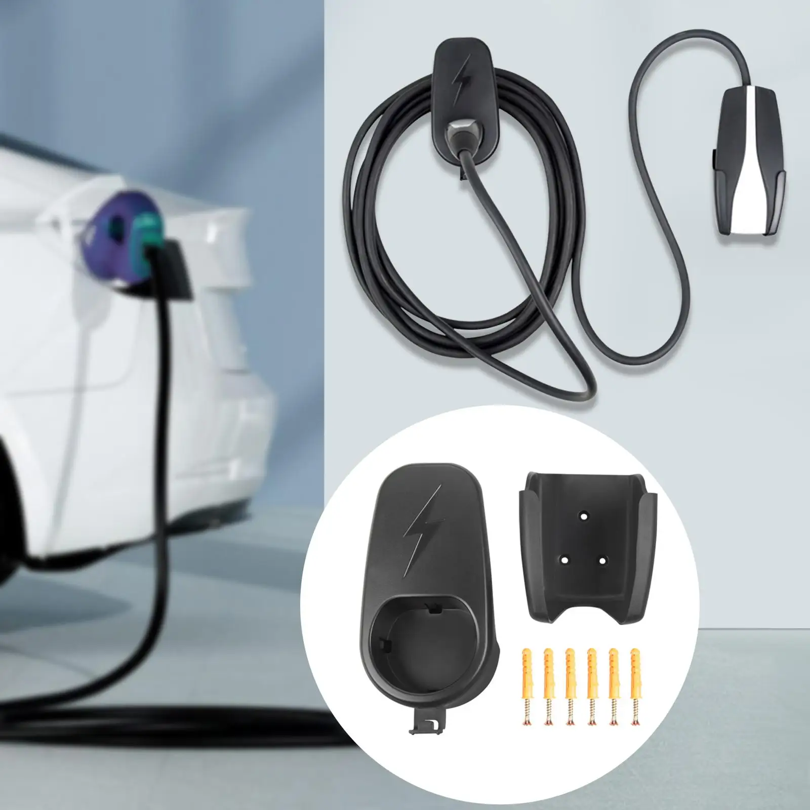 Charging Cable Holder Sturdy with Screws Connector Practical Multifunctional Accessory Black Wall Mount for Model Y
Charging Cable Holder Sturdy with Screws Connector Practical Multifunctional Accessory Black Wall Mount for Model Y