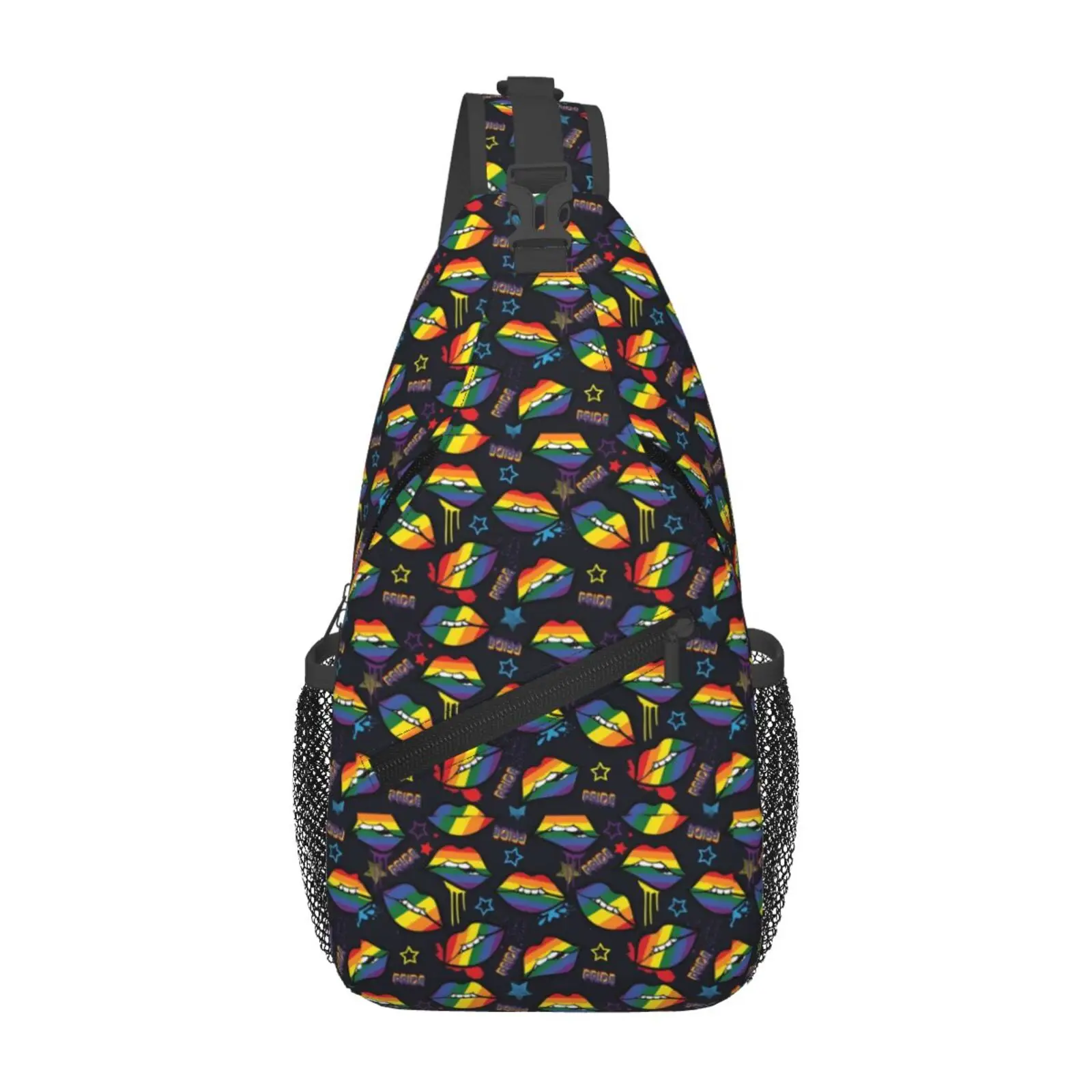Sexy Rainbow Lips Pattern Chest Bags Crossbody Sling Bag Travel Hiking Sports Backpack Casual Lightweight Daypack for Men Women
Sexy Rainbow Lips Pattern Chest Bags Crossbody Sling Bag Travel Hiking Sports Backpack Casual Lightweight Daypack for Men Women