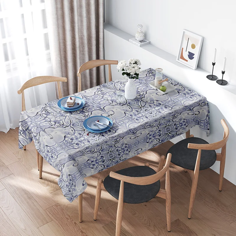 Vintage Blue White Floral Printed Tablecloth: Perfect for Dining Tables, Kitchen Decor, Festive Parties - Extra Large Size
Vintage Blue White Floral Printed Tablecloth: Perfect for Dining Tables, Kitchen Decor, Festive Parties - Extra Large Size