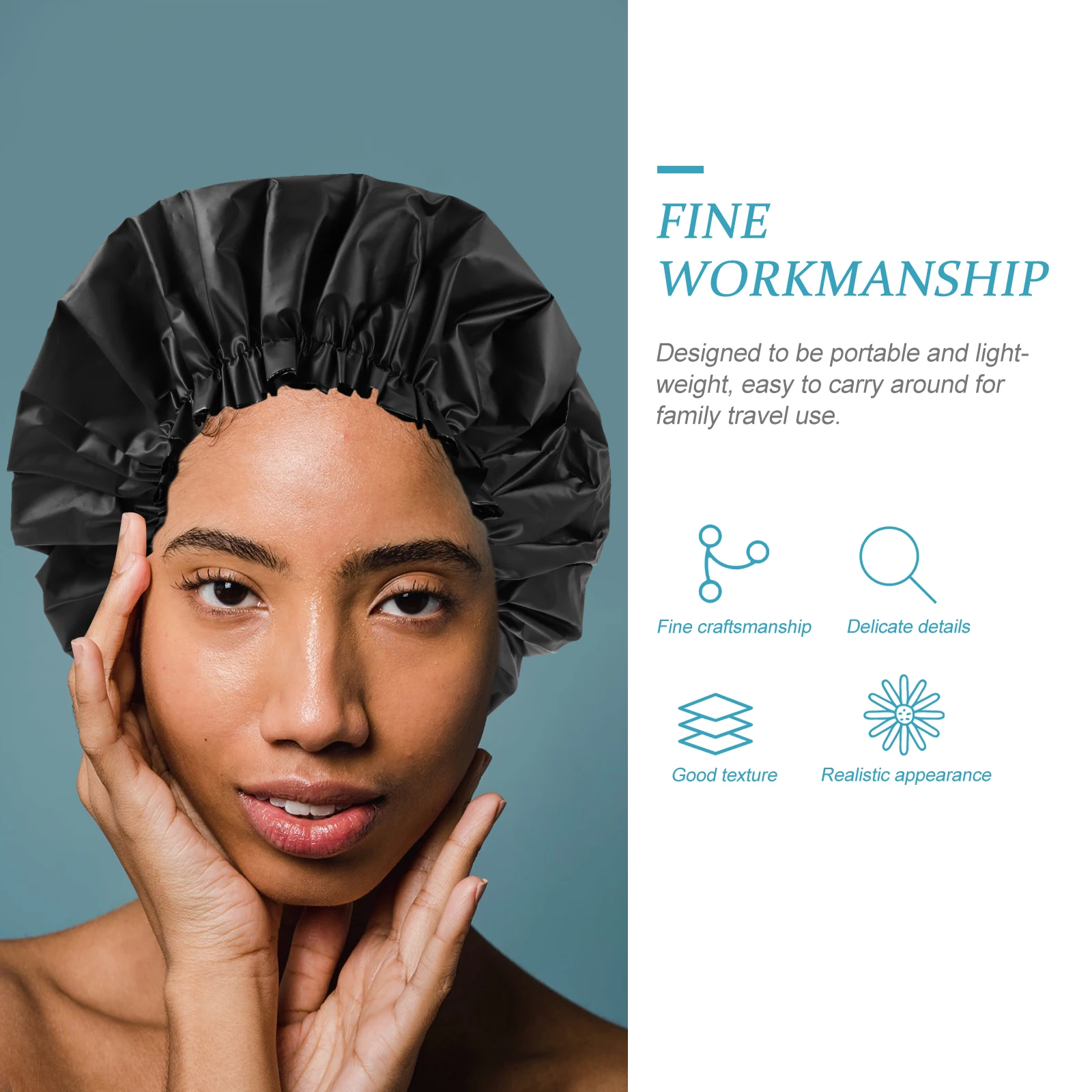 2Pcs Waterproof Shower Cap Silk Hair Bonnet Elastic Bathing Bonnets Women EVA Black White Comfortable Breathable Spa Bath
2Pcs Waterproof Shower Cap Silk Hair Bonnet Elastic Bathing Bonnets Women EVA Black White Comfortable Breathable Spa Bath
