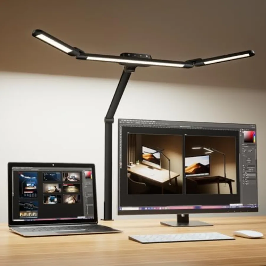 LED Desk Lamp with Clamp - HJ3B Sunturalux Eye-Caring Desk Light for Home Office 22W Ultra Bright 3-Section Adjustable Task Lam
LED Desk Lamp with Clamp - HJ3B Sunturalux Eye-Caring Desk Light for Home Office 22W Ultra Bright 3-Section Adjustable Task Lam